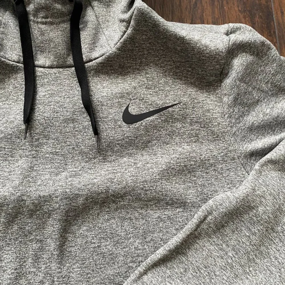 Nike Heather Gray Hoodie with Black Swoosh